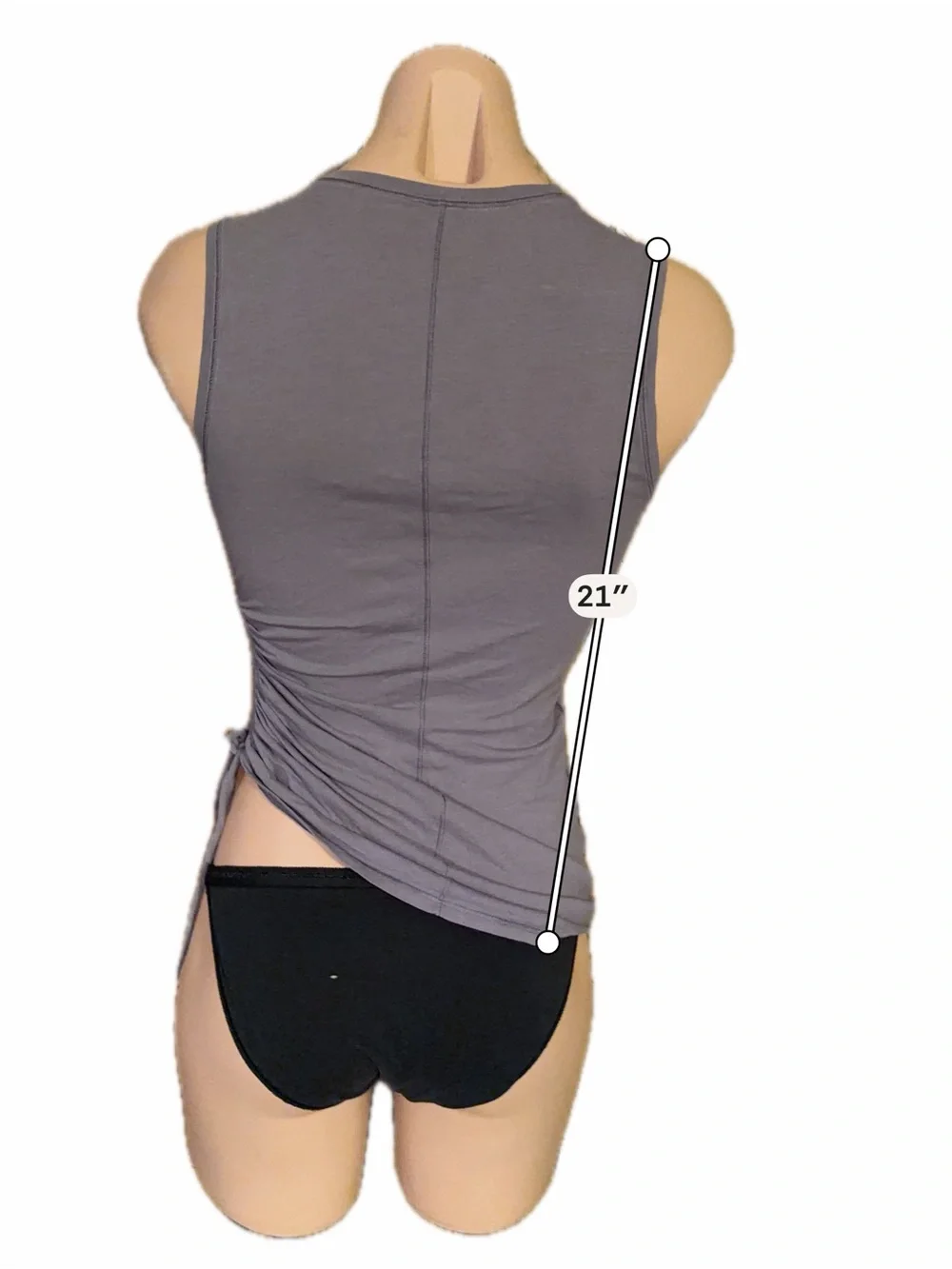 Lululemon Womens Dusky Lavender Cinch It Tank Top Side Tie Ruched Sleeveless